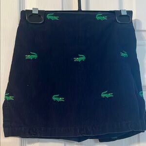 Navy Skirt with Green Embroidered Logo